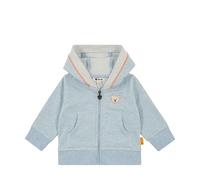 Steiff Sweatjacke EU Größe 62 chambray blue, Sweat-Jacke für Kleinkinder, weich und bequem, Kinder Sweatshirt, waschmaschinenfest
