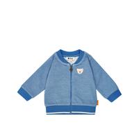 Steiff Sweatjacke gestreift - 80 / blue yonder / 95%V Baumwolle 5% Elasthan