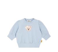 Steiff Sweatshirt EU Größe 56 Chambray Blue, Langarm-Sweatshirt, Longsleeve für Kinder, Pullover langärmelig, Babyoberteil, ideales Basic Shirt, bequem und weich, waschmaschinenfest
