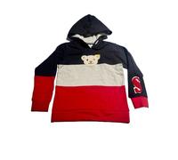 Steiff Sweatshirt mit Kapuze dunkelblau rot Gr 110