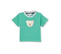Steiff T-Shirt Kurzarm EU Größe 56 Winter Green, Klassisches Shirt für Kinder, Babyoberteil, bequem und weich, waschmaschinenfest