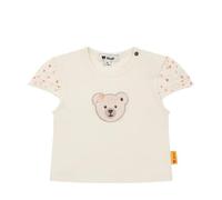 Steiff T-Shirt Kurzarm EU Größe 68 Antique White, Klassisches Sommer Shirt für Kinder, Babyoberteil, bequem und weich, waschmaschinenfest