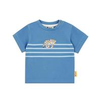 Steiff T-Shirt Kurzarm EU Größe 74 Blue Yonder, Kurzarm Shirt, Sommer Shirt für Kinder, ideales Basic Shirt, bequem und weich, waschmaschinenfest
