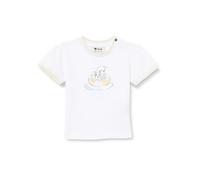 Steiff T-Shirt Kurzarm EU Größe 80 Bright White, Kurzarm Shirt, Sommer Shirt für Kinder, Babyoberteil, ideales Basic Shirt, bequem und weich, waschmaschinenfest