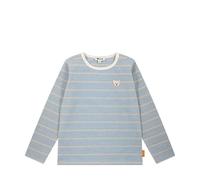Steiff T-Shirt Langarm EU Größe 104 Stonewash, Langarm-Sweatshirt, Longsleeve für Kinder, Pullover langärmelig, Babyoberteil, ideales Basic Shirt, bequem und weich, waschmaschinenfest