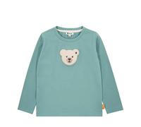 Steiff T-Shirt Langarm EU Größe 110 Mineral Blue, Jungen Langarm-Sweatshirt, Longsleeve für Kinder, Pullover langärmelig, Babyoberteil, ideales Basic Shirt, bequem und weich, waschmaschinenfest