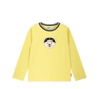 Steiff T-Shirt Langarm EU Größe 128 Cream Gold, Langarm-Sweatshirt, Longsleeve für Kinder, Pullover langärmelig, Babyoberteil, ideales Basic Shirt, bequem und weich, waschmaschinenfest