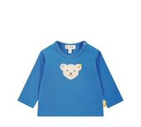 Steiff T-Shirt Langarm EU Größe 56 nebulas Blue, Jungen Langarm-Sweatshirt, Longsleeve für Kinder, Pullover langärmelig, Babyoberteil, ideales Basic Shirt, bequem und weich, waschmaschinenfest