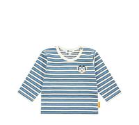 Steiff T-Shirt Langarm EU Größe 62 nebulas Blue, Jungen Langarm-Sweatshirt, Longsleeve für Kinder, Pullover langärmelig, Babyoberteil, ideales Basic Shirt, bequem und weich, waschmaschinenfest