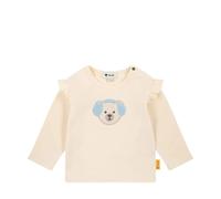 Steiff T-Shirt Langarm EU Größe 74 Linen, Langarm-Sweatshirt, Longsleeve für Kinder, Pullover langärmelig, Babyoberteil, ideales Basic Shirt, bequem und weich, waschmaschinenfest