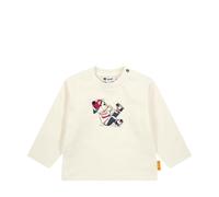 Steiff T-Shirt Langarm EU Größe 80 Eggnog, Langarm-Sweatshirt, Longsleeve für Kinder, Pullover langärmelig, Babyoberteil, ideales Basic Shirt, bequem und weich, waschmaschinenfest