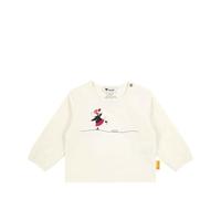 Steiff T-Shirt Langarm EU Größe 86 Eggnog, Langarm-Sweatshirt, Longsleeve für Kinder, Pullover langärmelig, Babyoberteil, ideales Basic Shirt, bequem und weich, waschmaschinenfest
