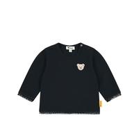 Steiff T-Shirt Langarm EU Größe 86 steiff Navy, Langarm-Sweatshirt, Longsleeve für Kinder, Pullover langärmelig, Babyoberteil, ideales Basic Shirt, bequem und weich, waschmaschinenfest
