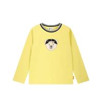 Steiff T-Shirt Langarm EU Größe 98 Cream Gold, Langarm-Sweatshirt, Longsleeve für Kinder, Pullover langärmelig, Babyoberteil, ideales Basic Shirt, bequem und weich, waschmaschinenfest