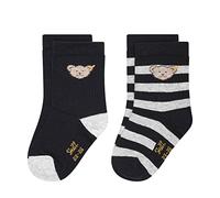 Steiff Unisex Kids Mini Basic Socken 2er Pack GOTS, Navy, 30