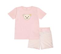 Steiff Unisex Schlafanzug 2tlg. kurz Pyjamaset, Silver PINK, 92