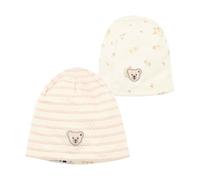 Steiff Wendebeanie Mütze EU Größe 47 Eggnog, weich und warm, stylisches Beanie zum wenden für Jungen & Mädchen, 2 Styles in einem, angenehmer Perfekter Sitz