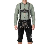 STEIGENHÖFER Lederhose Herren Tracht Kniebund - Reinhold - Trachtenhose mit Trägern - 100% Rindsleder - Traditionelle Echtlederhose - Ideal für Dein Oktoberfest Herren Outfit