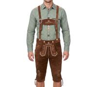 STEIGENHÖFER Lederhose Herren Tracht Kniebund - Reinhold - Trachtenhose mit Trägern - 100% Rindsleder - Traditionelle Echtlederhose - Ideal für Dein Oktoberfest Herren Outfit