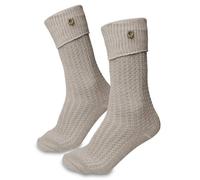 Steigenhöfer Manufaktur Trachtensocken Herren und Damen Lang - Klassische Trachtenstrümpfe im Zopfmuster - Oktoberfest Strümpfe aus Baumwolle für Männer & Frauen - Anthrazit mit Edelweiß - 39-42
