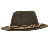 Steigenhöfer Original Herren Trachtenhut, Filzhut, Wanderhut Tiroler Art - Georg - Größenverstellbar - Mit Schweißband - 100% Schurwolle - Zum Förstern, Wandern & Oktoberfest - Grün - 58