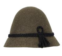 Steigenhöfer Original Herren Trachtenhut, Wanderhut, Filzhut Stopselhut - Heinrich - 100% Schurwolle - Schmale Krempe & Kordel - Zum Förstern & Wandern oder zum Oktoberfest - Grün - 59