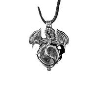 Stein-Halskette - Vintage-Drachen-Halskette, 16 mm, Naturstein-Kristall-Anhänger, Halsketten, brauner Sand, roter Achat, Damen und Herren, trendiger Schmuck, Bergkristall-Kette, Einheitsgröße