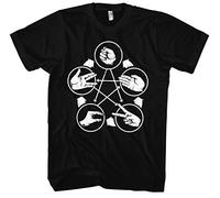 Stein Papier Uglyshirt Schere Echse Spock Männer und Herren T-Shirt | Logo Sheldon Premium Shirt 100% Baumwolle (Schwarz, XL)