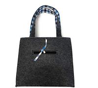 Steinnacher Witzgall Filztasche dunkelgrau Hirschkopf Berge silber 38x20 mit Stoffzug