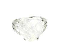 Steinring - Liebeskristall-Ring, Naturstein, verstellbar, Amethyst, Rosenquarz, Herzform, Anhänger, modischer Ring, Paarring, Bergkristall, Einheitsgröße