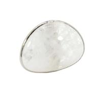 Steinring - natürlicher Rosenquarz-Steinring, Kristall, verstellbare Größe, Ringschmuck für Damen, Herren, Mädchen, personalisierter Schmuck, Alltagskleidung, Bergkristall, Einheitsgröße