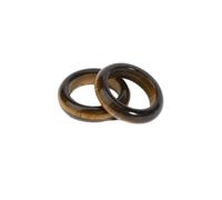 Steinringe - Naturstein-Kreisring, rosa Quarz-Bergkristall-Ringe für die Herstellung von DIY-Anhänger-Halsketten-Schmuck, Mann und Frau, Tigerauge, Bohrungsgröße 19 mm