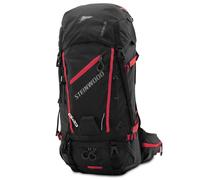 Steinwood Wanderrucksack 35L Damen & Herren, Outdoor Tagesrucksack wasserabweisend, RegenschutzSchwarz / 35 L