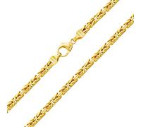Stella-Jewellery 585er Gelbgold Königskette Massiv 3,2 mm Halskette Collier Unisex Königs Kette 66 cm