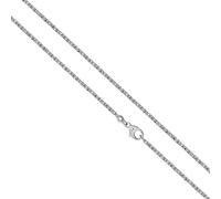 Stella-Jewellery 925er Sterling Silber Königskette Massiv 2,10 mm 45 cm (rhodiniert)