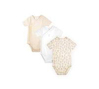 Stellou & friends Baby Body, 100% Bio-Baumwoll Wickelbody 3er MultiSet, kuschelweiche und hochwertige Kinder Kleidung für Jungs und Mädchen, Kurzarm -body,bunny-62/68