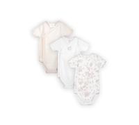 Stellou & friends Baby Body, 100% Bio-Baumwoll Wickelbody 3er MultiSet, kuschelweiche und hochwertige Kinder Kleidung für Jungs und Mädchen, Kurzarm -body,french-toile-baby-pink-62/68