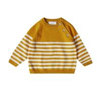 Stellou & friends Strickpullover für Jungen und Mädchen I Hochwertige Baby-Kleidung aus 100% Baumwolle I Gr. 98/104 - Gelb