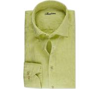 Stenströms Casual Fitted Body Leinenhemd grün, Einfarbig