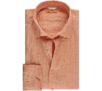 Stenströms Casual Fitted Body Leinenhemd orange, Einfarbig