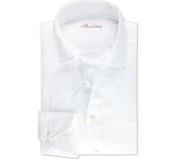 Stenströms Casual Fitted Body Leinenhemd weiss, Einfarbig