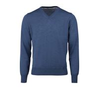 Stenströms Fitted Body Sweatshirt V-Ausschnittblau, Einfarbig