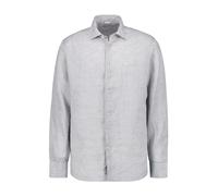 Stenströms Casual Fitted Body Leinenhemd hellgrau, Einfarbig
