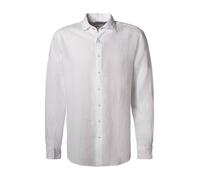 Stenströms Hemd Herren Regular Fit Langarm Leinen Weiß, L