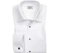 Stenströms Hemd Herren Slim Fit Langarm,Umschlagmanschetten weiß, 44