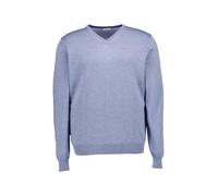 Stenströms Pullover Herren Regular Fit V-Ausschnitt Merinowolle blau, M