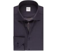 Stenströms Slimline Hemd dunkelblau, Bedruckt