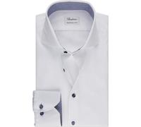 Stenströms Slimline Hemd weiss, Einfarbig