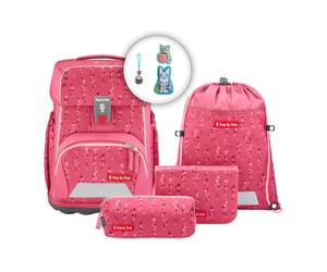 Step by Step BASIS Schulranzen-Set "Pink Bubbles", 4-teilig