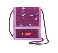 Step by Step Brustbeutel „Fairy Freya“, mit Sichtfenster, Münzfach mit Reißverschluss, Schlüsselbefestigung, zum Umhängen, für die 1. bis 4. Klasse, lila-rosa